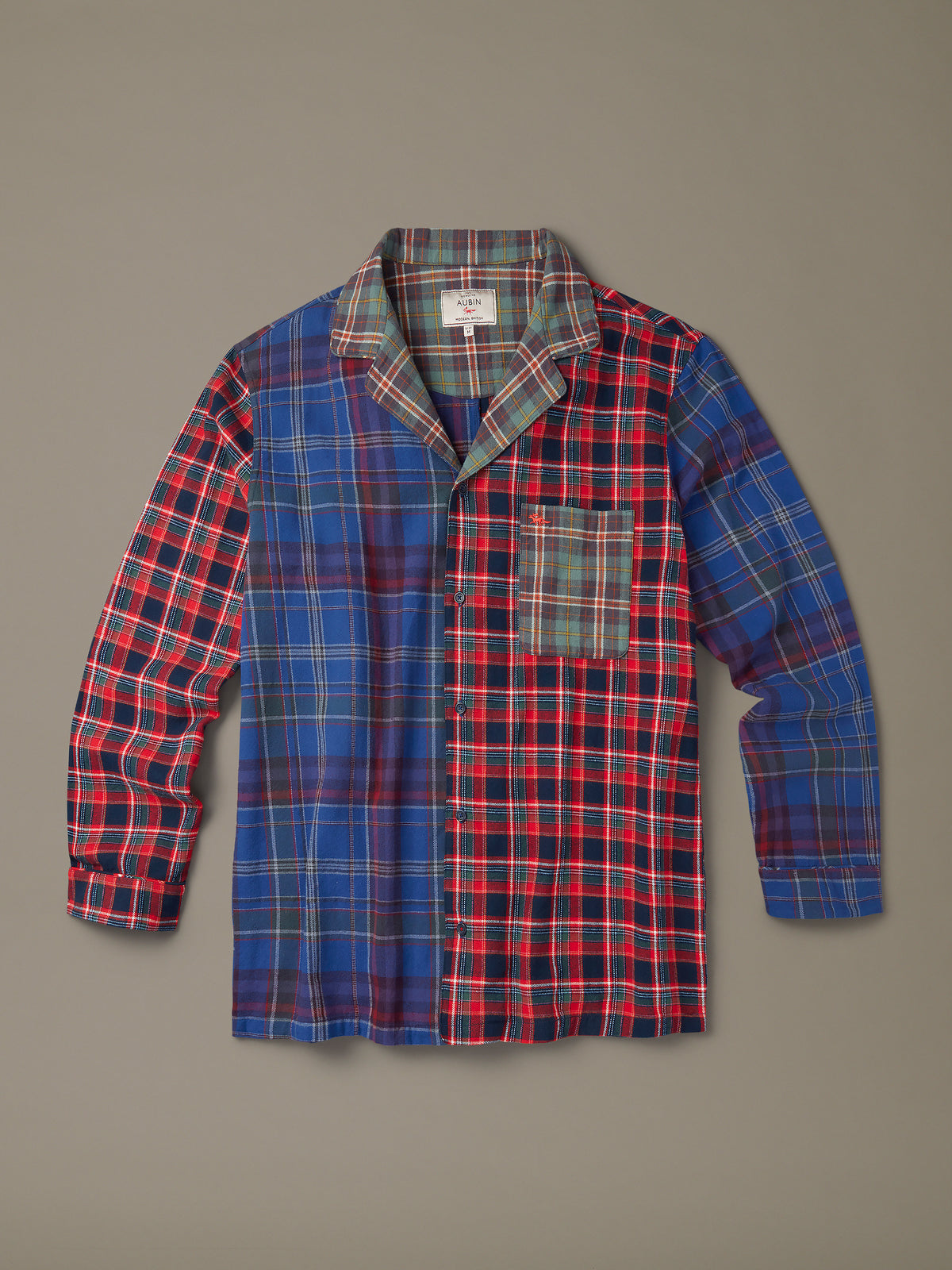 Aubin Checked Patchwork Aberford Flannel PJ Set | Loungewear