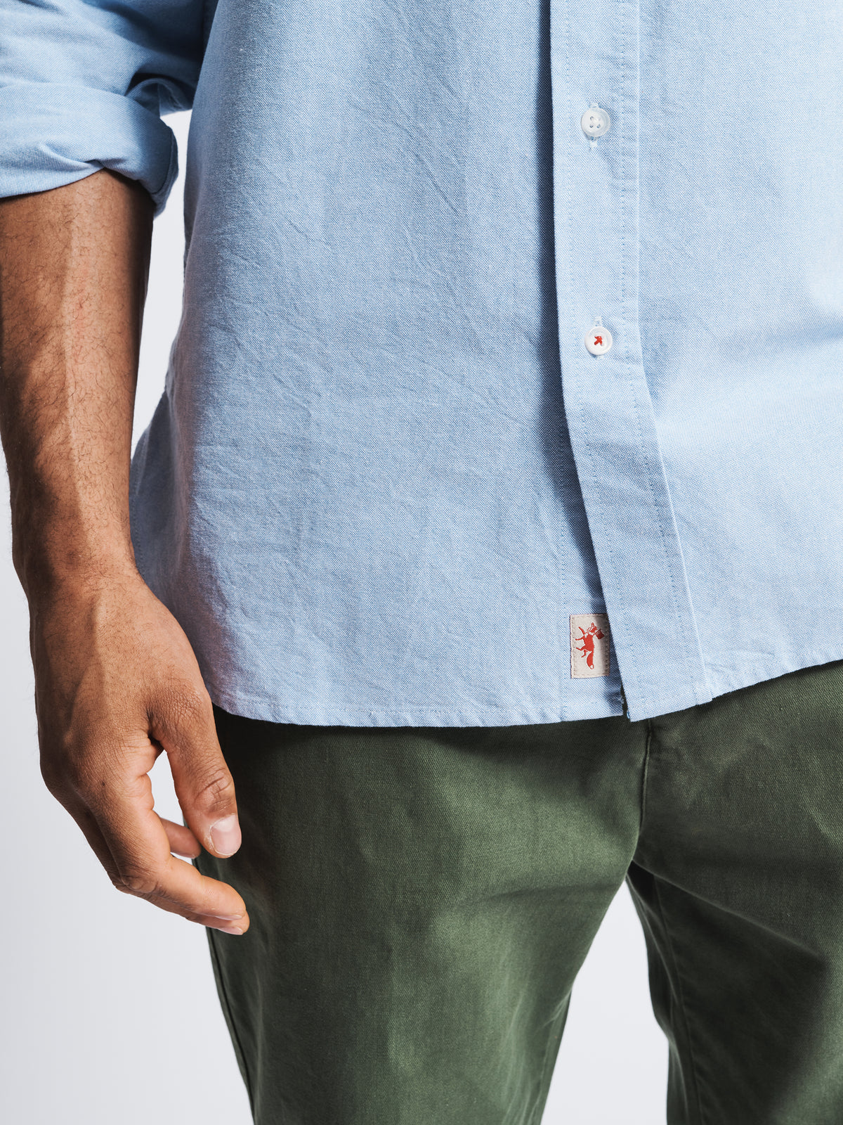 Aubin Pale Blue Aldridge Oxford Button Down Shirt | Oxford Shirt