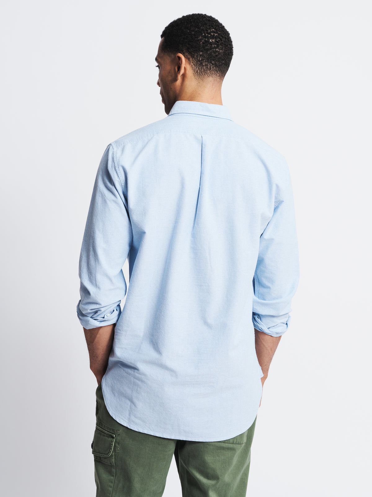 Aubin Pale Blue Aldridge Oxford Button Down Shirt | Oxford Shirt