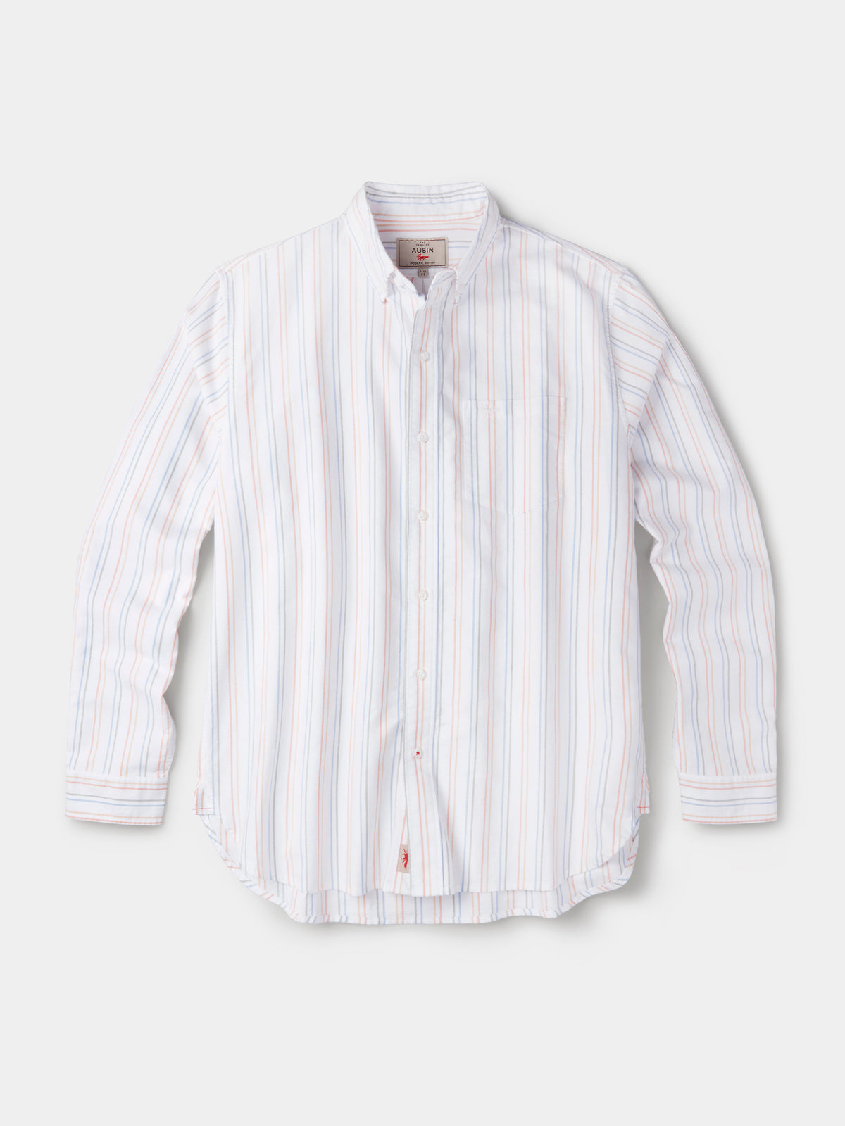 Aubin Multi Colourful Stripe Aldridge Oxford Button Down Shirt | Oxford Shirt