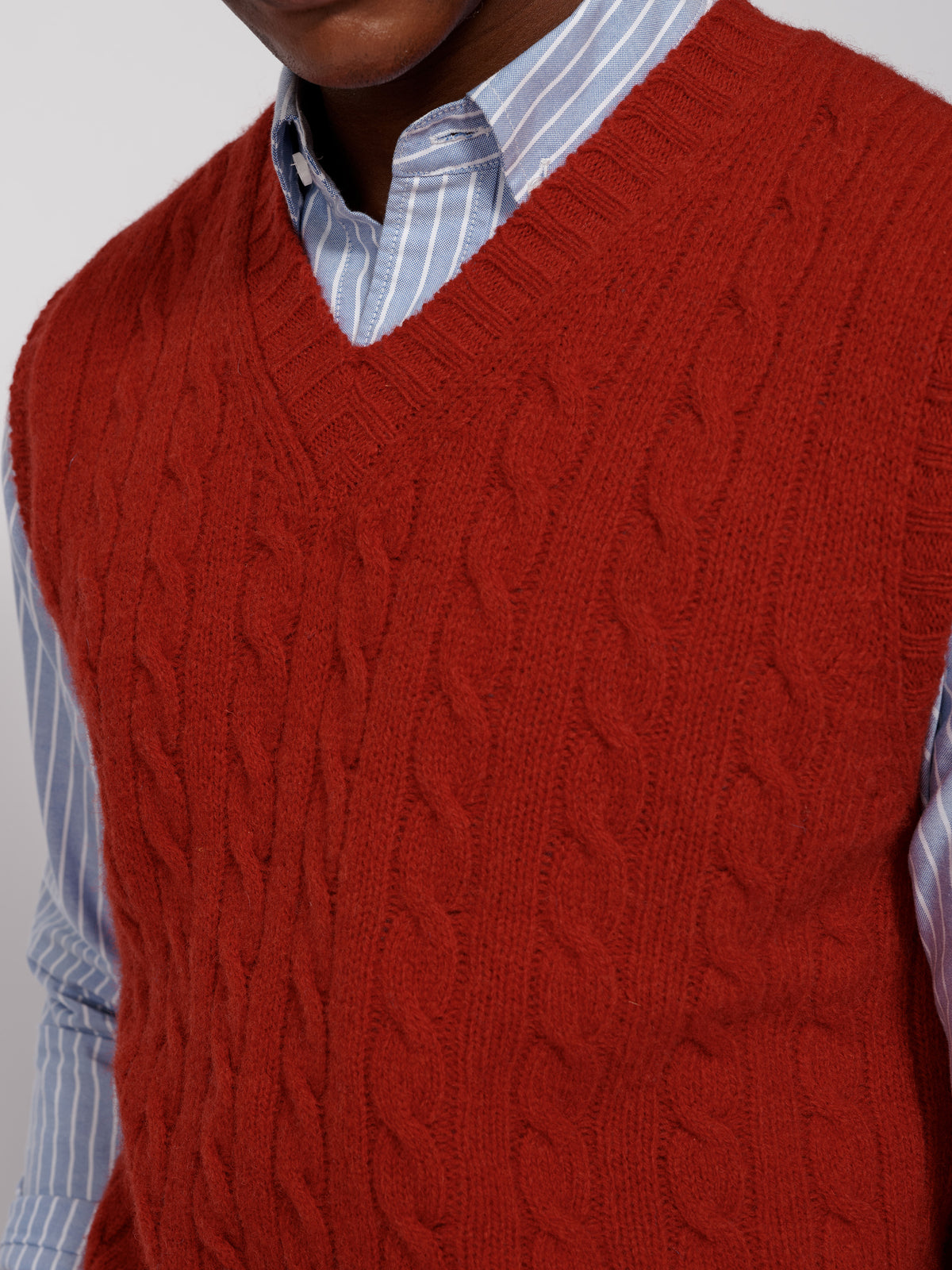 Aubin Allomont Tank Top in Red, detail view