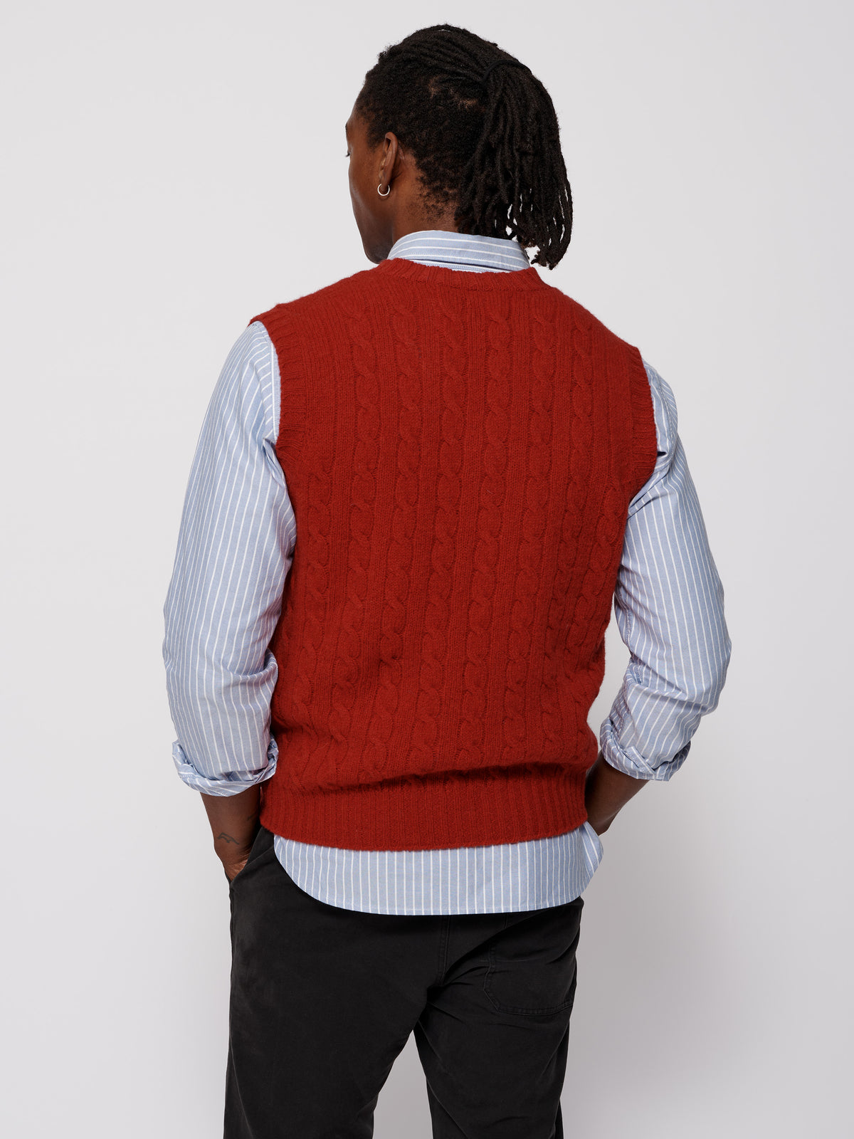 Aubin Allomont Tank Top in Red, back view