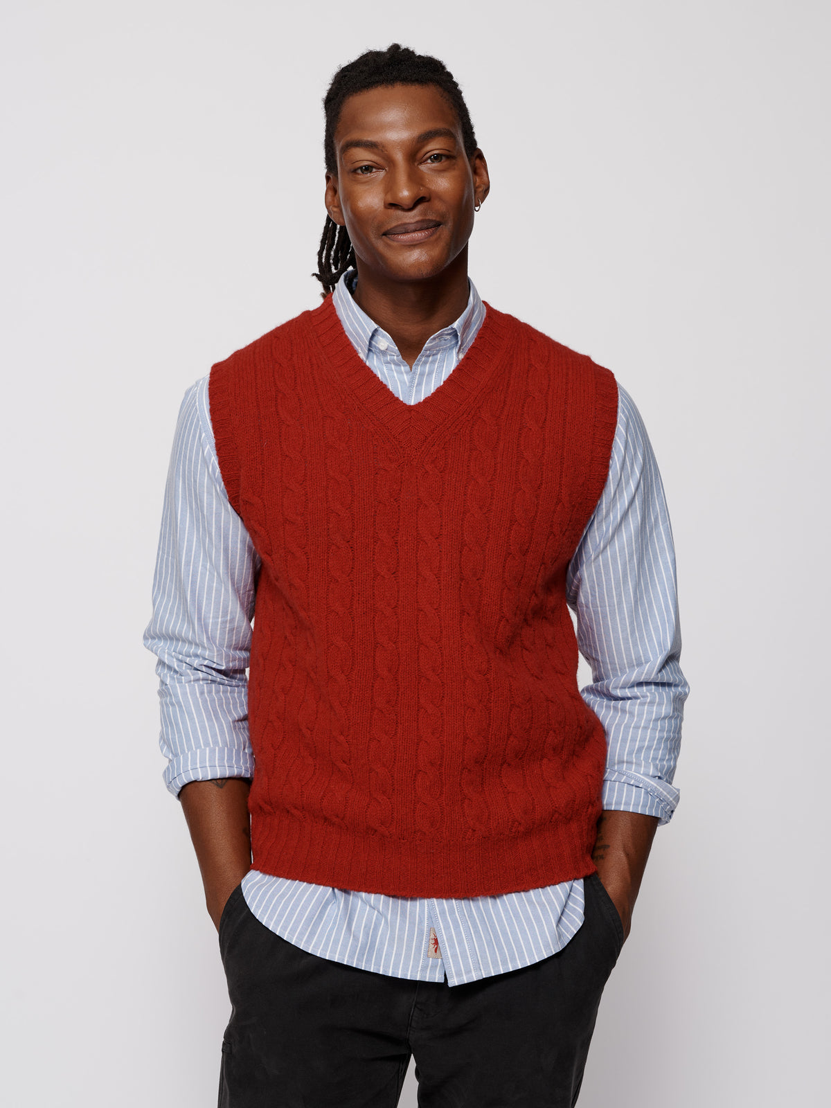 Aubin Allomont Tank Top in Red, front view