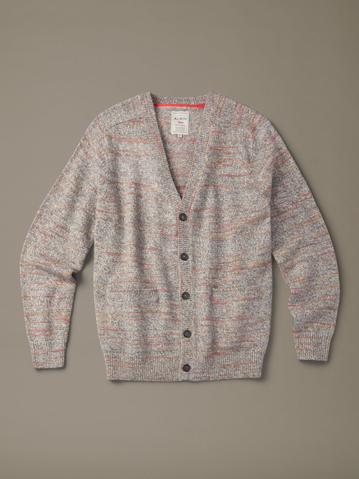 Aubin Grey Alveston Space Dyed Cardigan | Cardigan