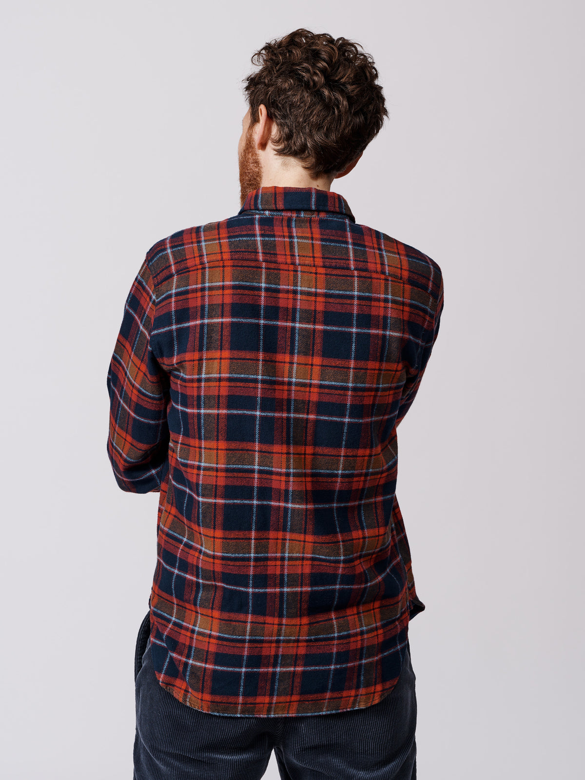 Aubin Blue Check Crowle Flannel Check Shirt | Checked Shirt
