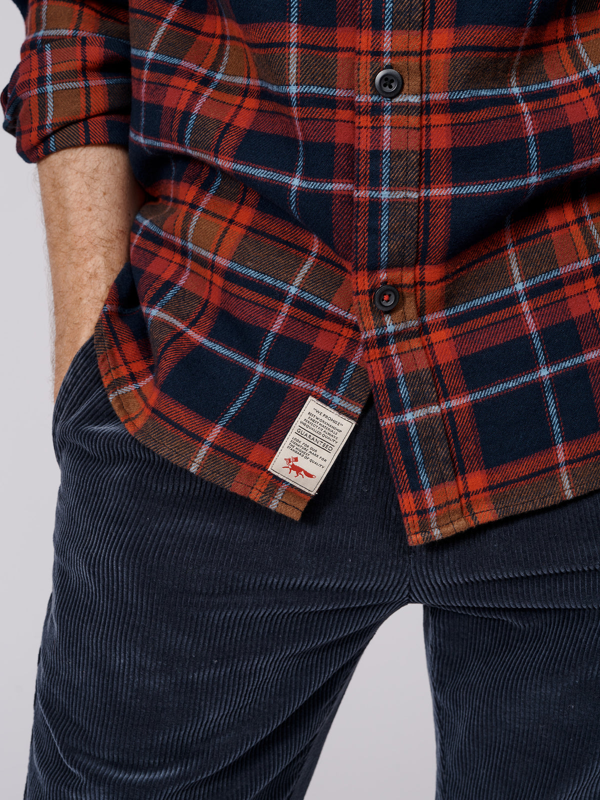 Aubin Blue Check Crowle Flannel Check Shirt | Checked Shirt