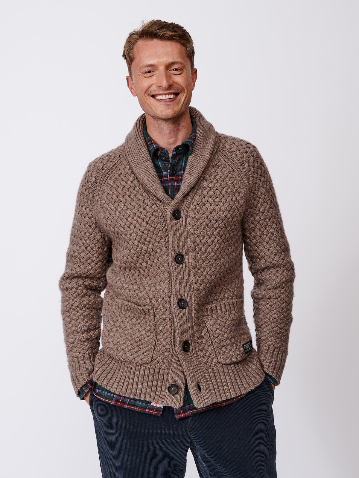 Aubin Fawn Frampton Shawl Cardigan | Cardigan
