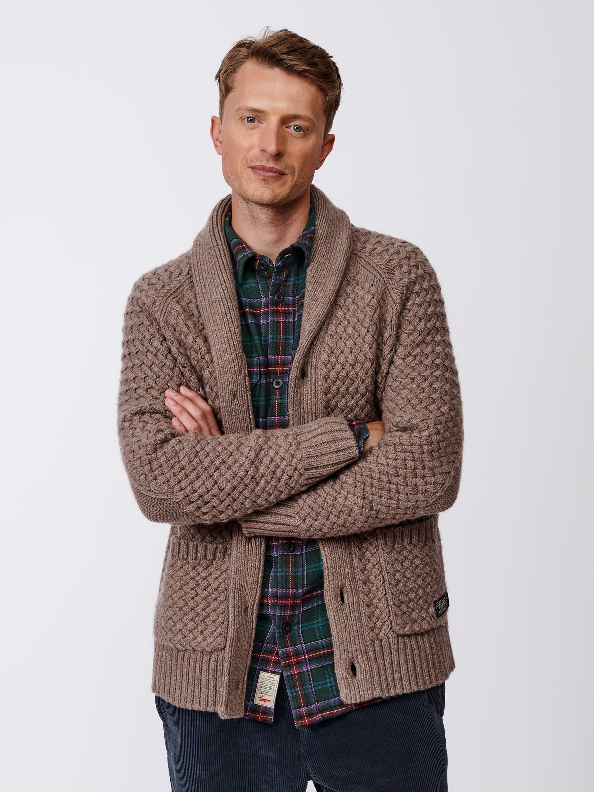 Aubin Fawn Frampton Shawl Cardigan | Cardigan