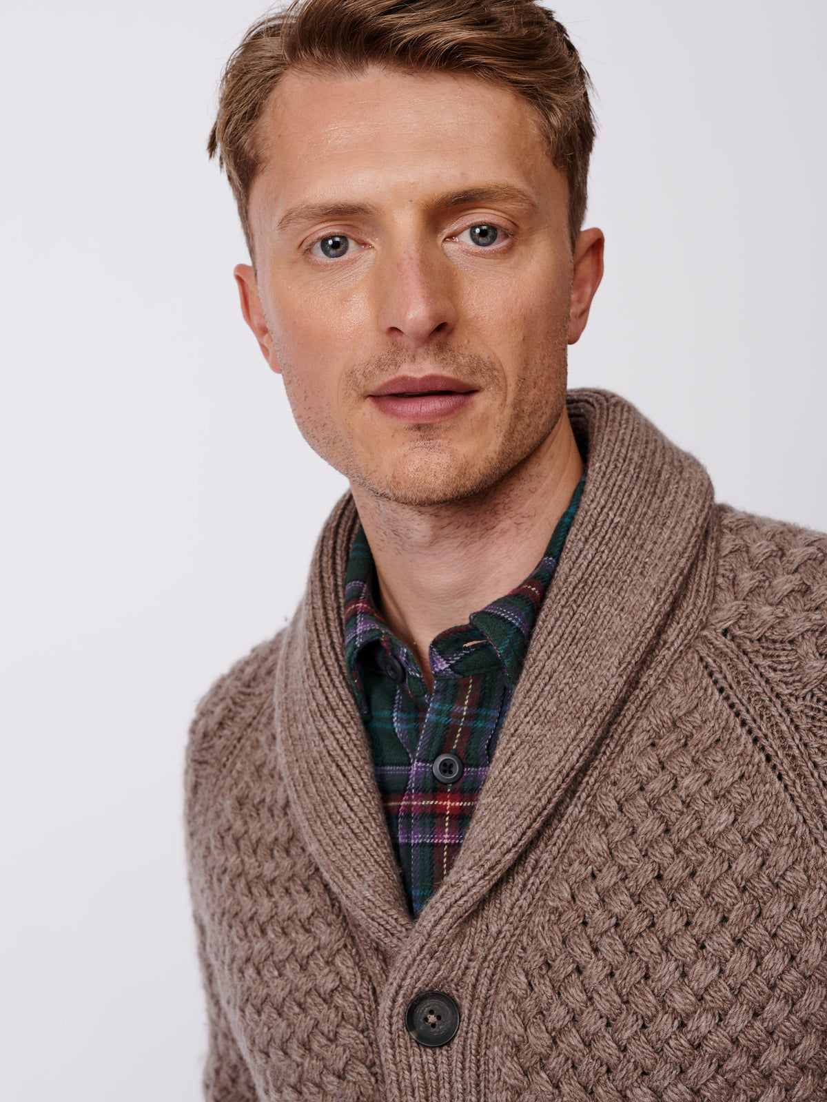 Aubin Fawn Frampton Shawl Cardigan | Cardigan