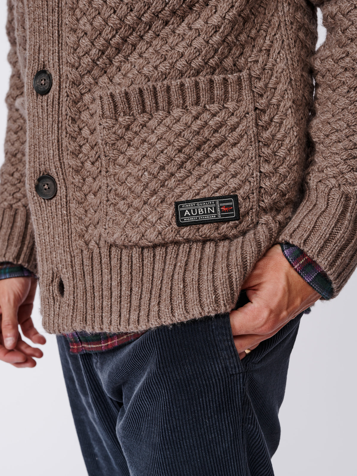 Aubin Fawn Frampton Shawl Cardigan | Cardigan