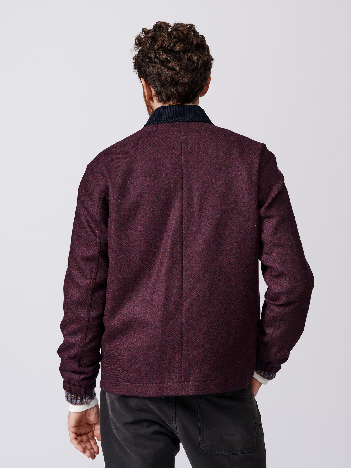 Aubin Purple Corby Shetland Wool Jacket | Wool Jacket