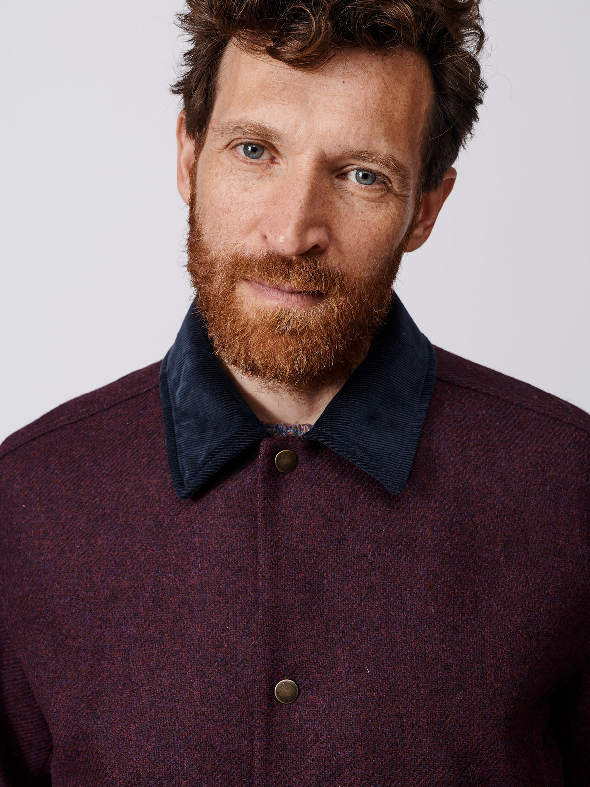 Aubin Purple Corby Shetland Wool Jacket | Wool Jacket
