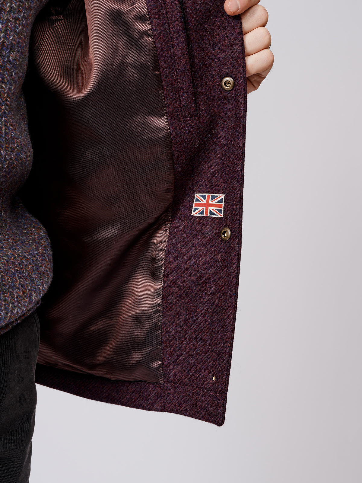 Aubin Purple Corby Shetland Wool Jacket | Wool Jacket