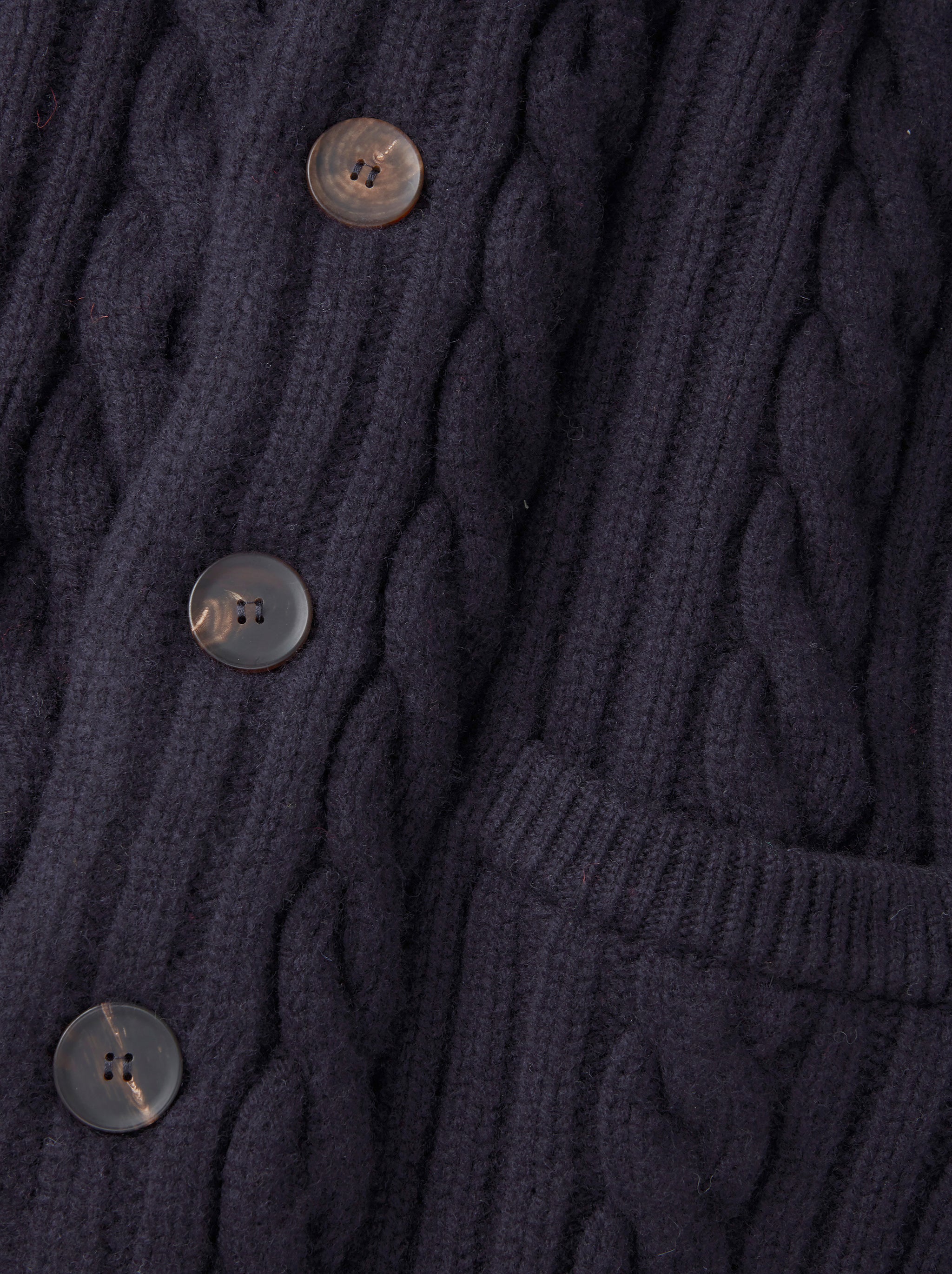 Autumn Cashmere Shawl Collar Cable Knit Cashmere Cardigan