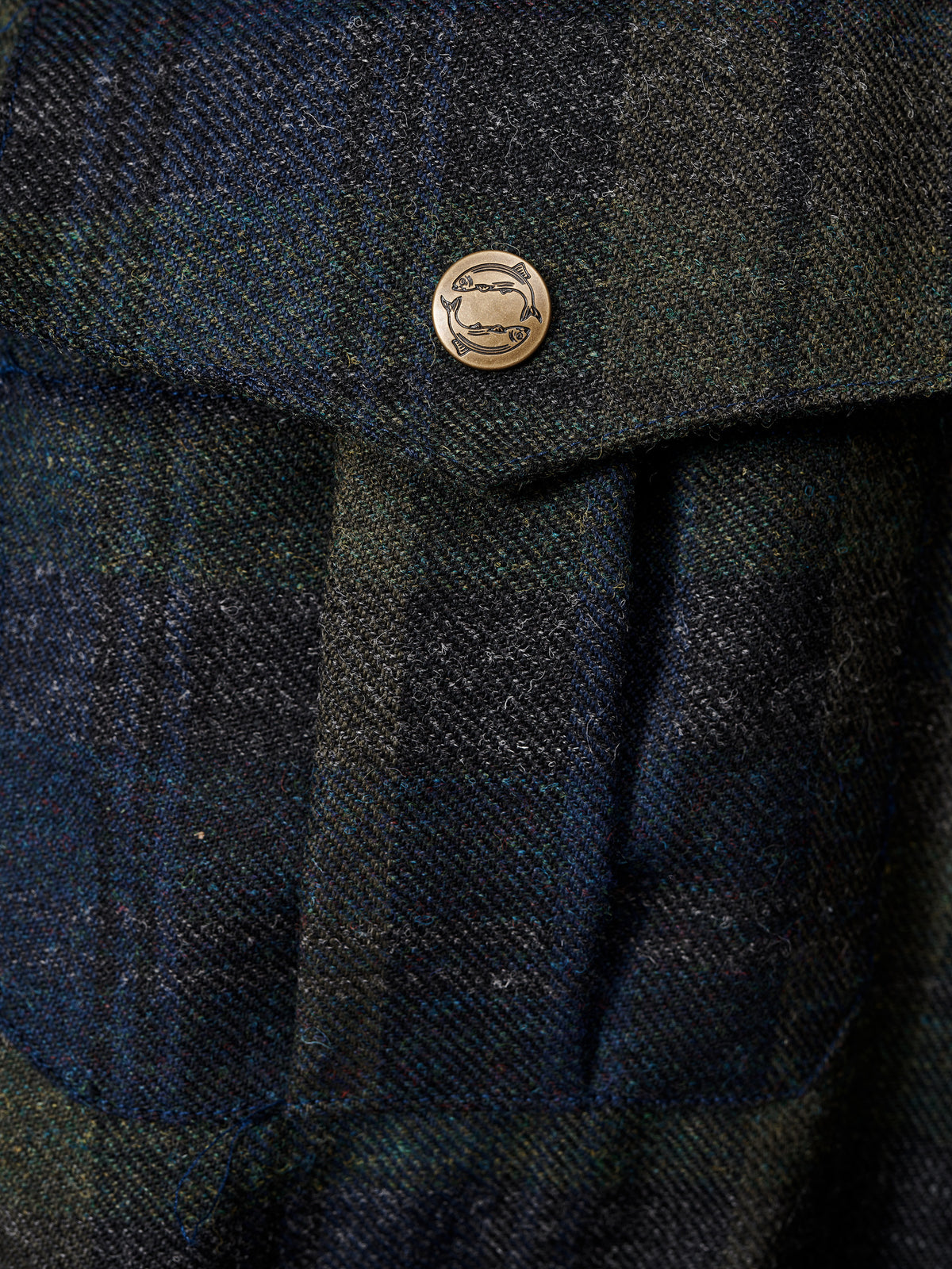 Aubin Check Caenby Jacket in collab with Yarmouth Oilskins | Wool Jacket