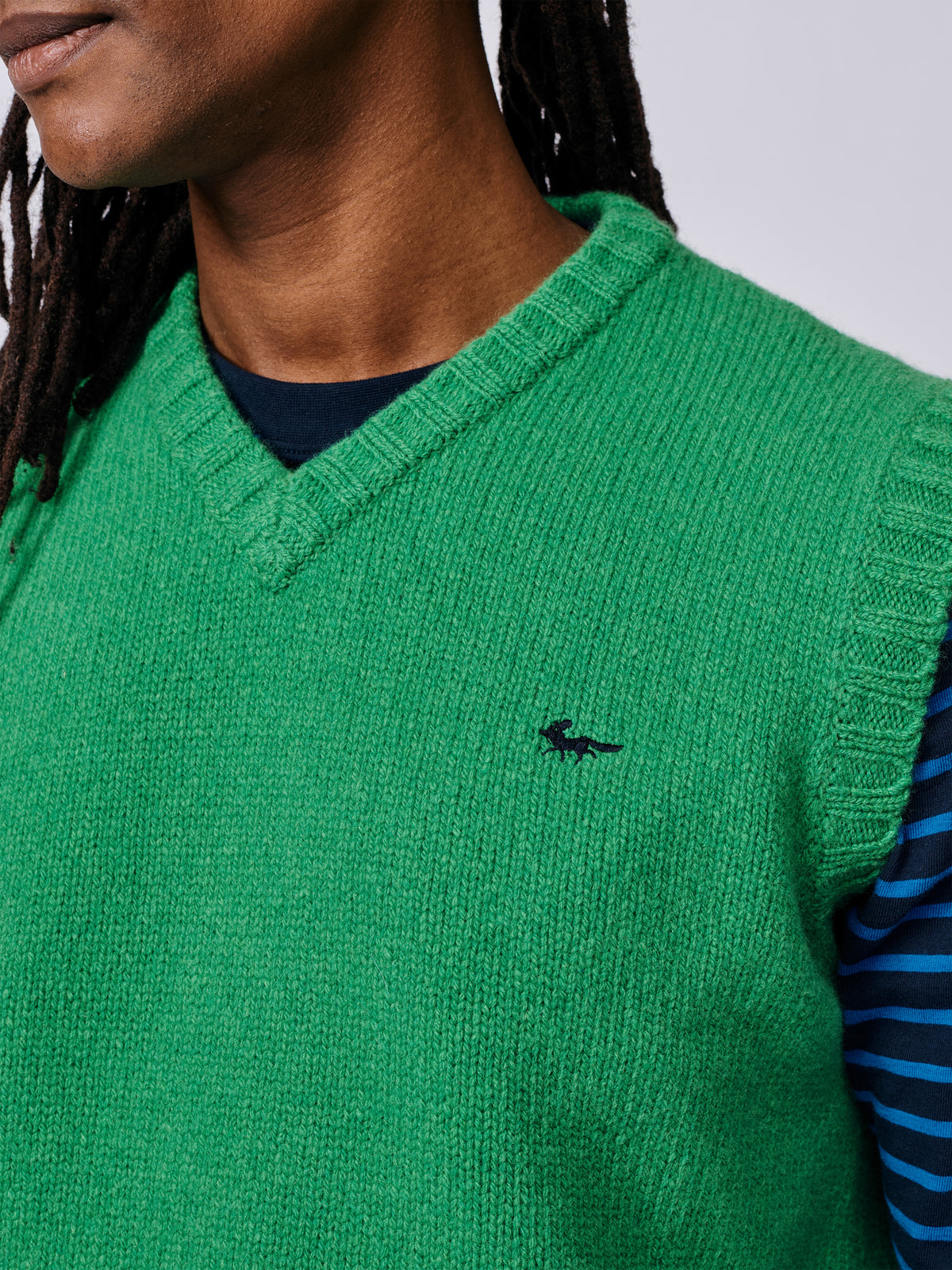 Aubin Green Baldwin Merino Tank Top | Slipover