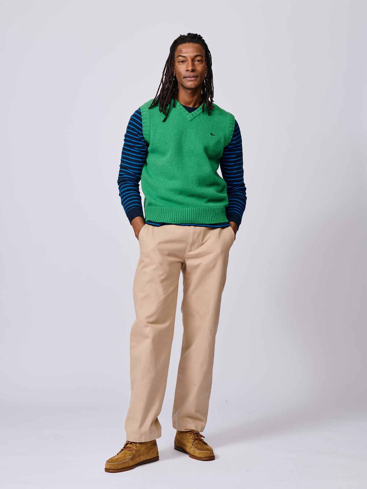 Aubin Green Baldwin Merino Tank Top | Slipover
