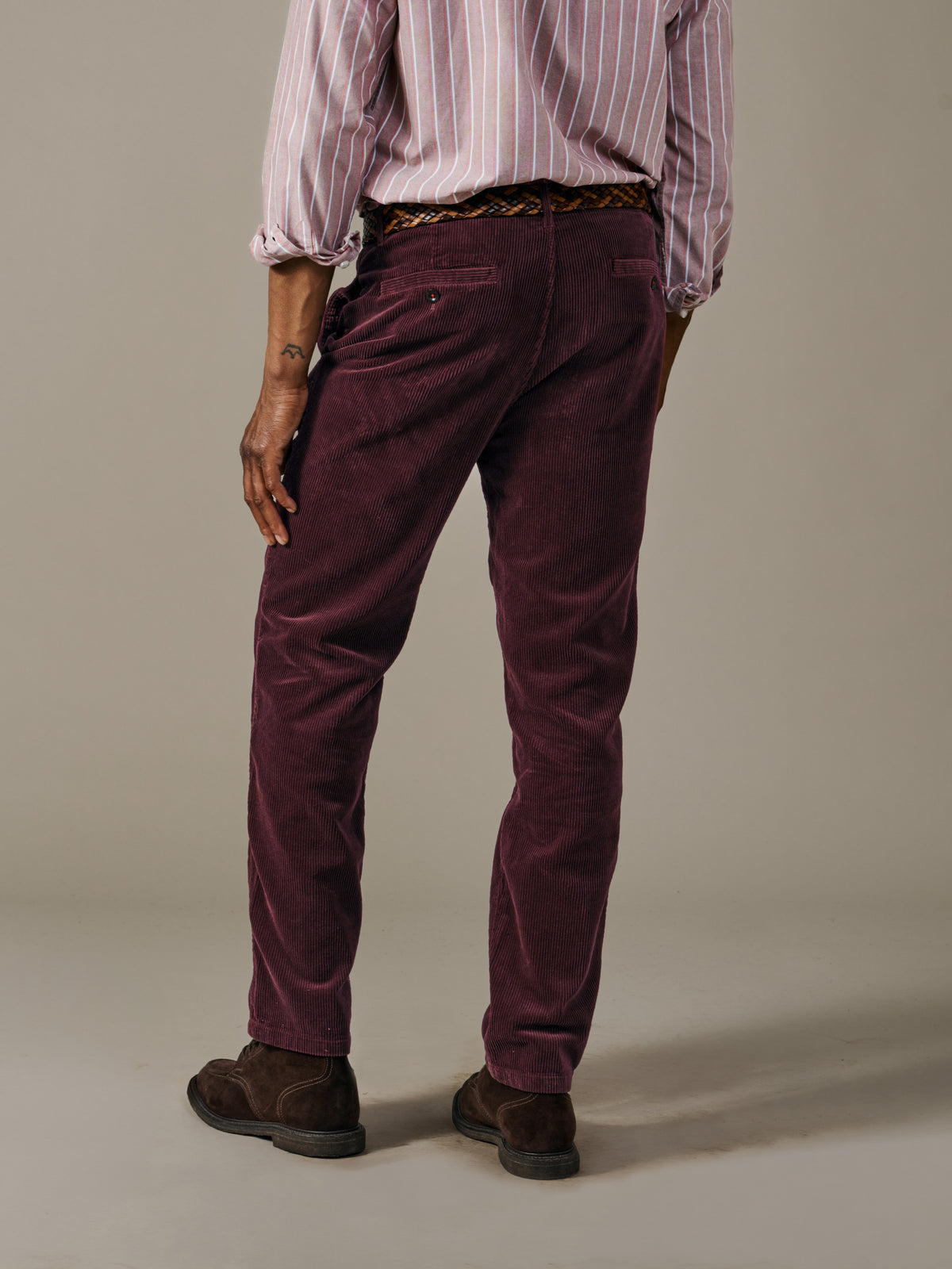 Aubin Oxblood Barrowby Cord Trouser | Cord Trousers