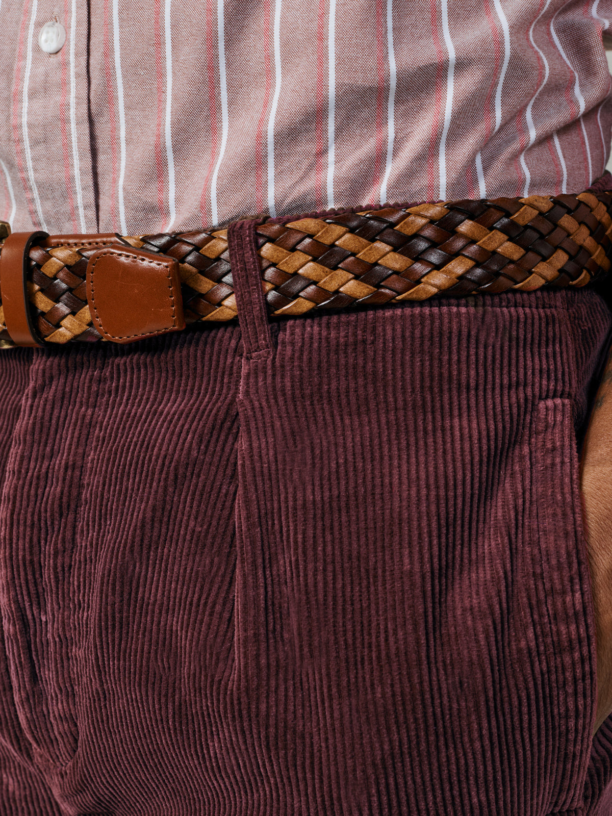 Aubin Oxblood Barrowby Cord Trouser | Cord Trousers