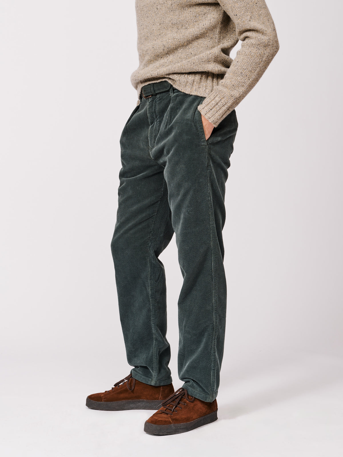 Aubin Khaki Barrowby Cord Trouser | Cord Trousers