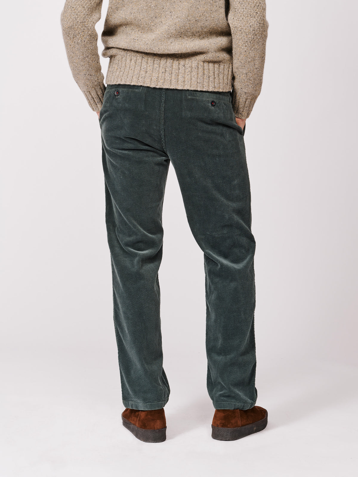 Aubin Khaki Barrowby Cord Trouser | Cord Trousers
