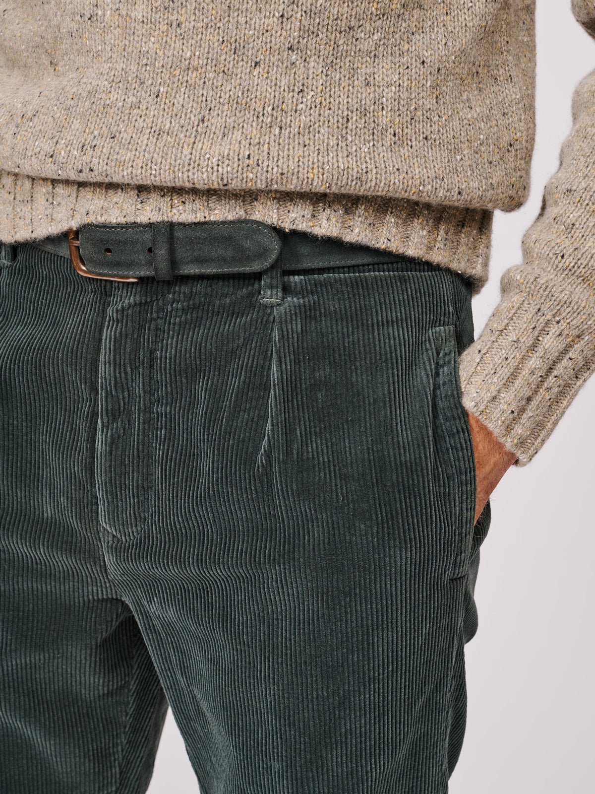 Aubin Khaki Barrowby Cord Trouser | Cord Trousers