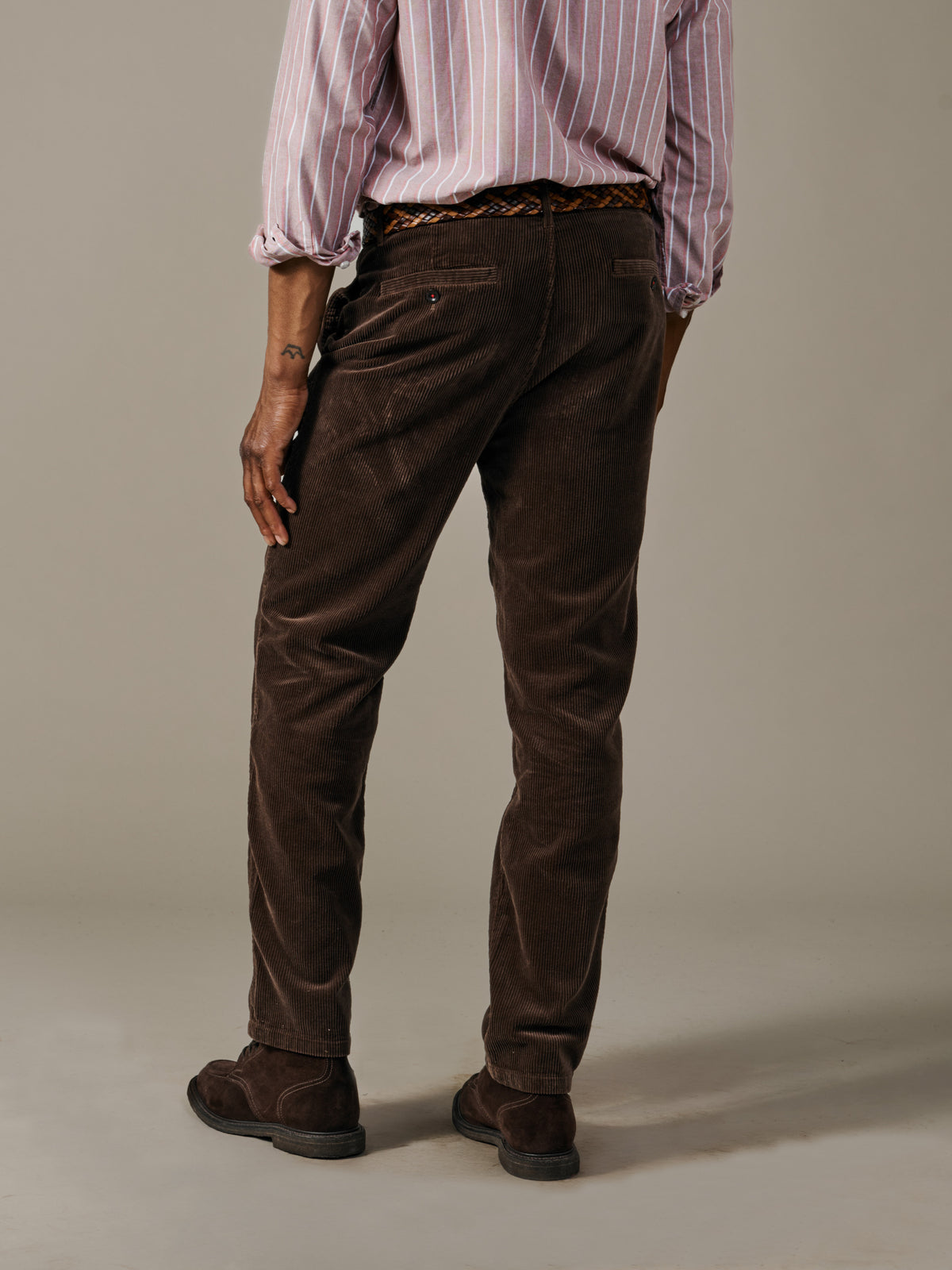 Aubin Dark Chocolate Barrowby Cord Trouser | Cord Trousers