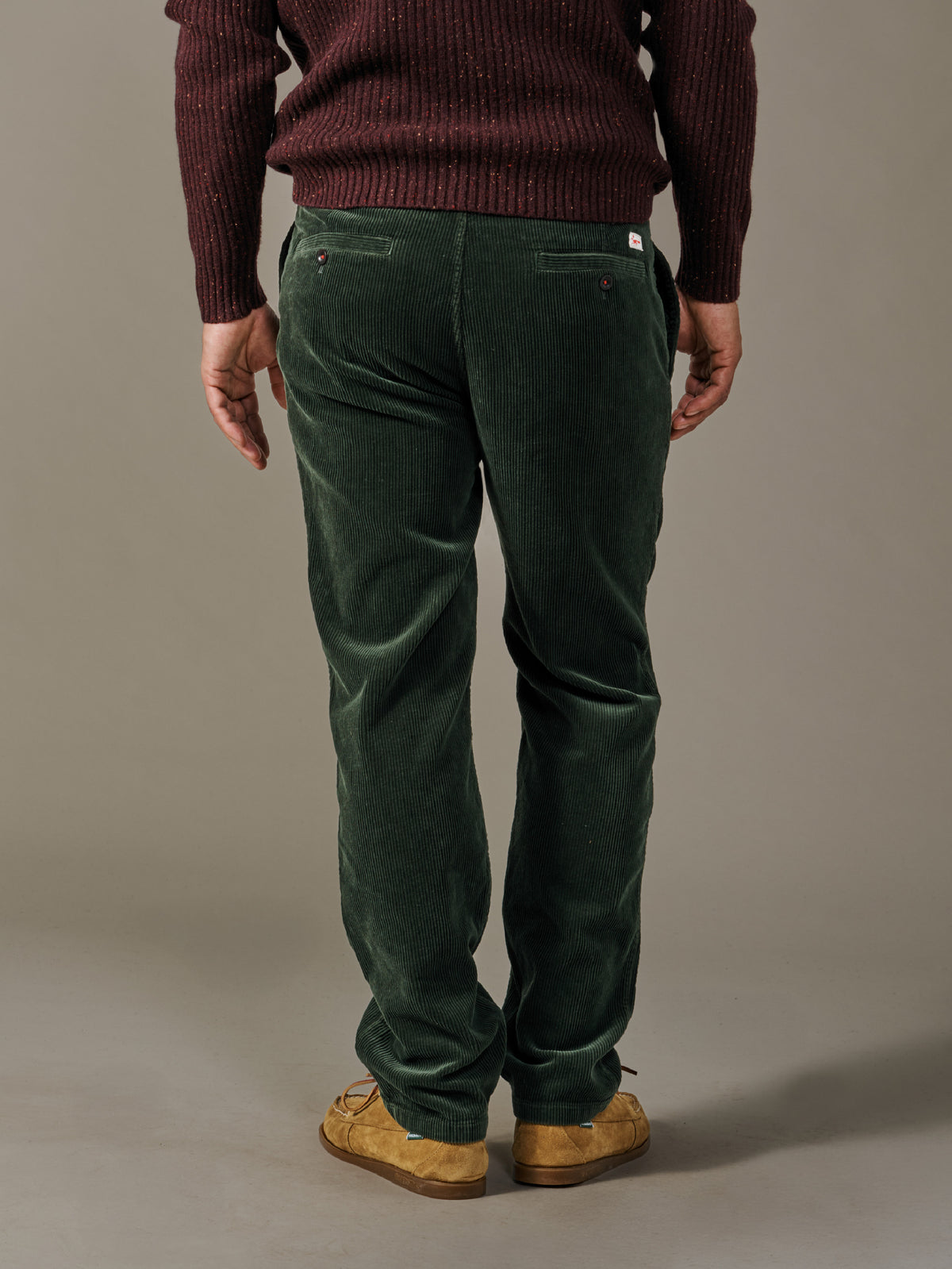 Aubin Dark Khaki Barrowby Cord Trouser | Trousers