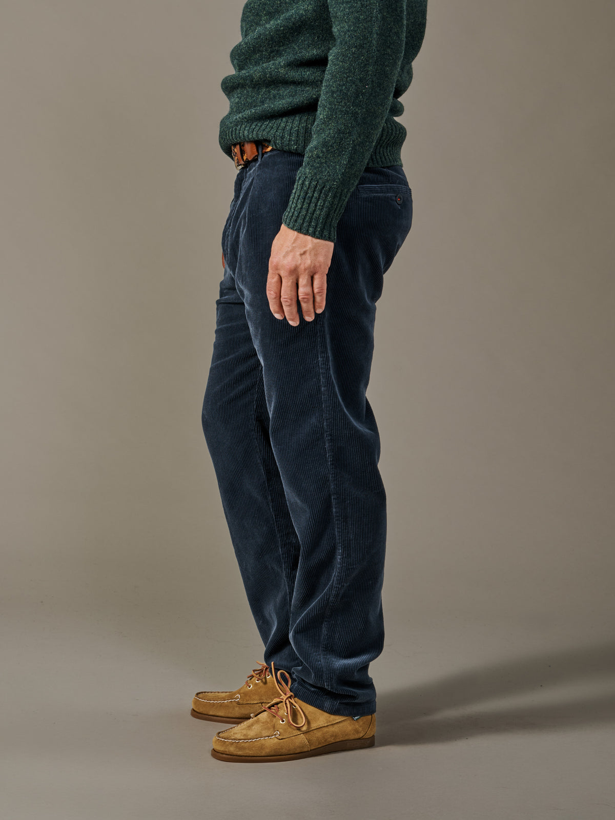 Aubin Navy Barrowby Cord Trouser | Cord Trousers