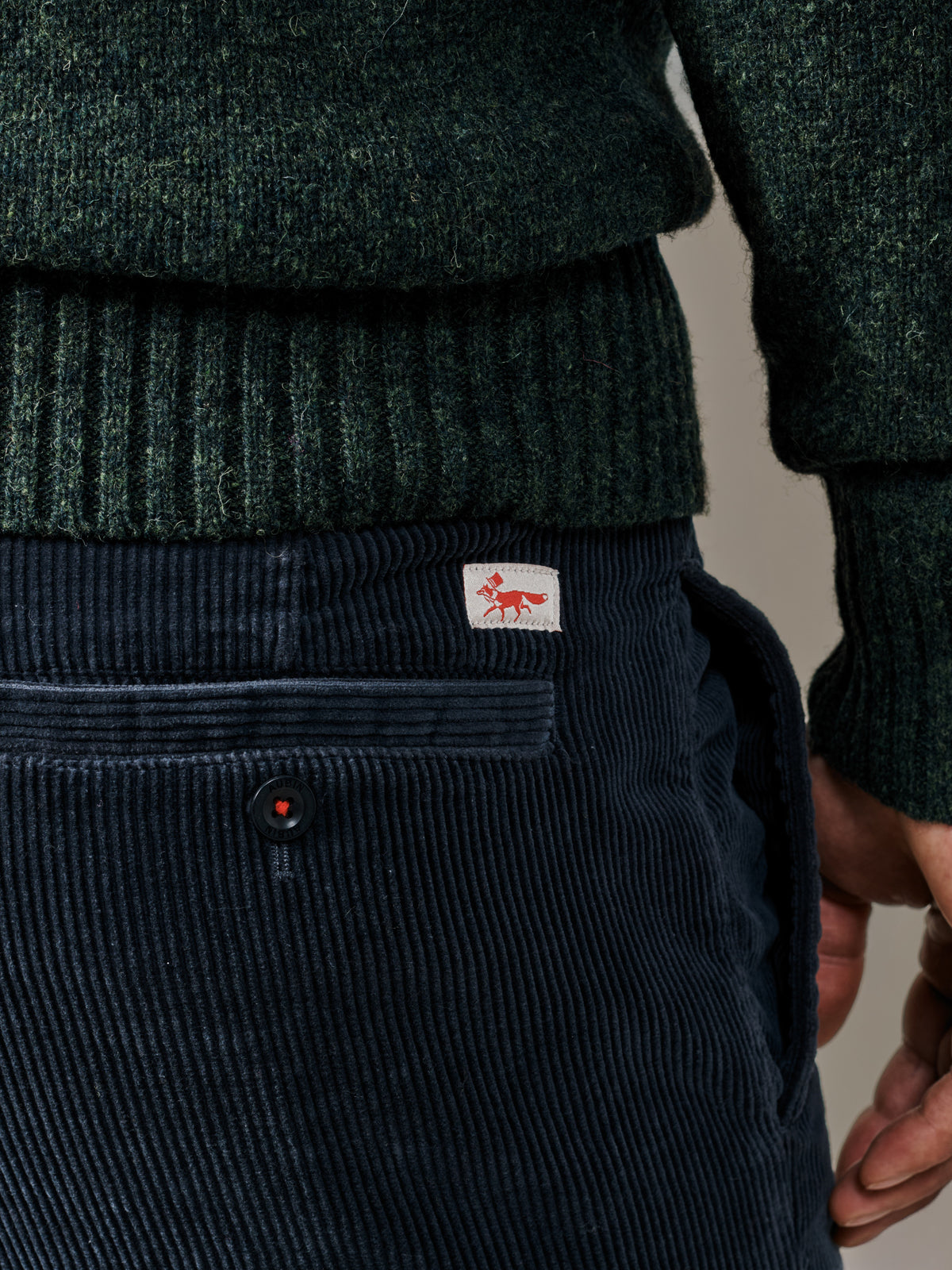 Aubin Navy Barrowby Cord Trouser | Cord Trousers