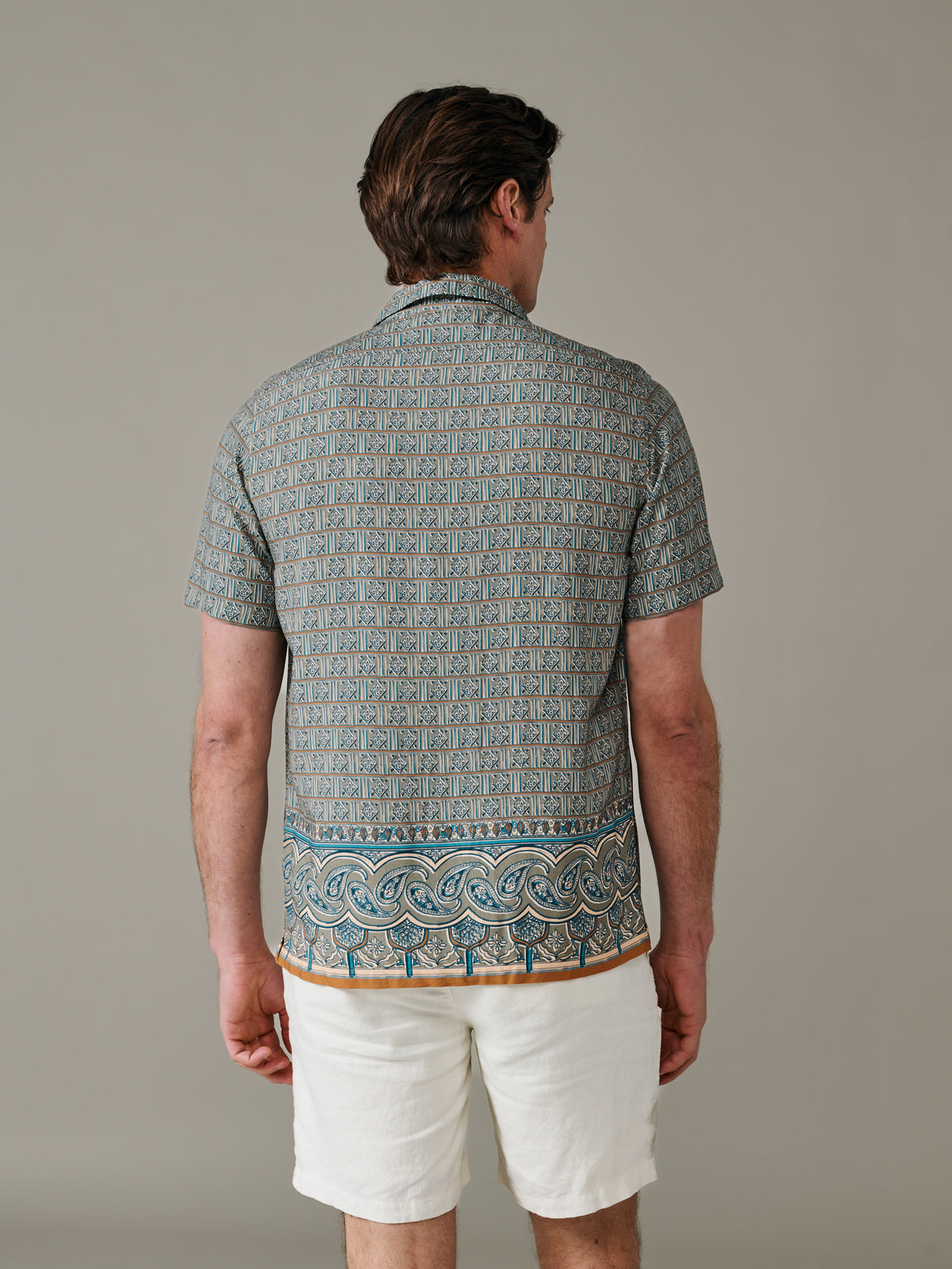 Aubin Tile Print Belmont Printed Shirt | Short Sleeve Shirt