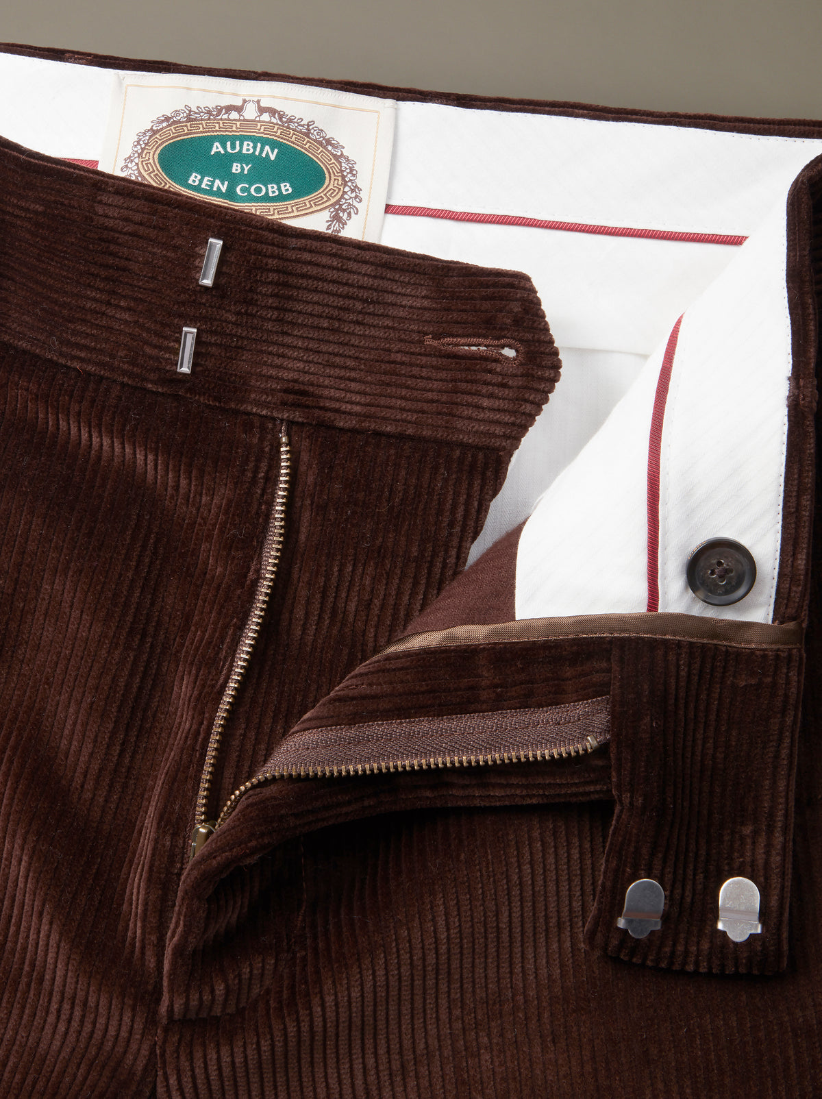 Aubin Dark Brown Cord Trouser | Cord Trousers