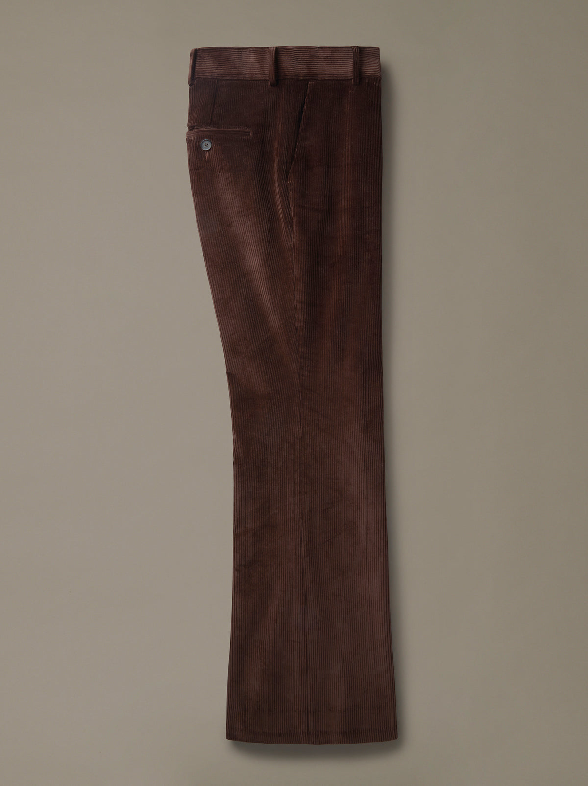 Aubin Cord Trouser in Dark Brown, side view