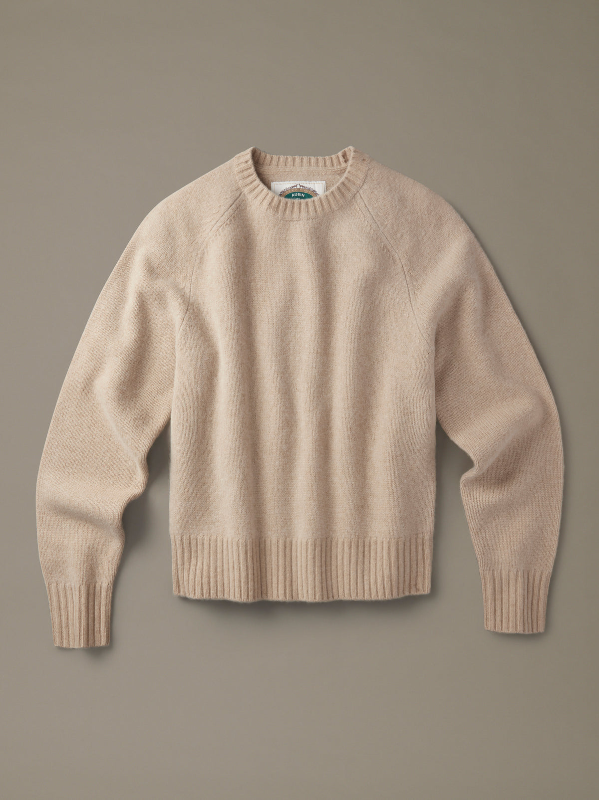 Aubin Dark Stone Ben Cobb Crew Neck Jumper | Crew Neck