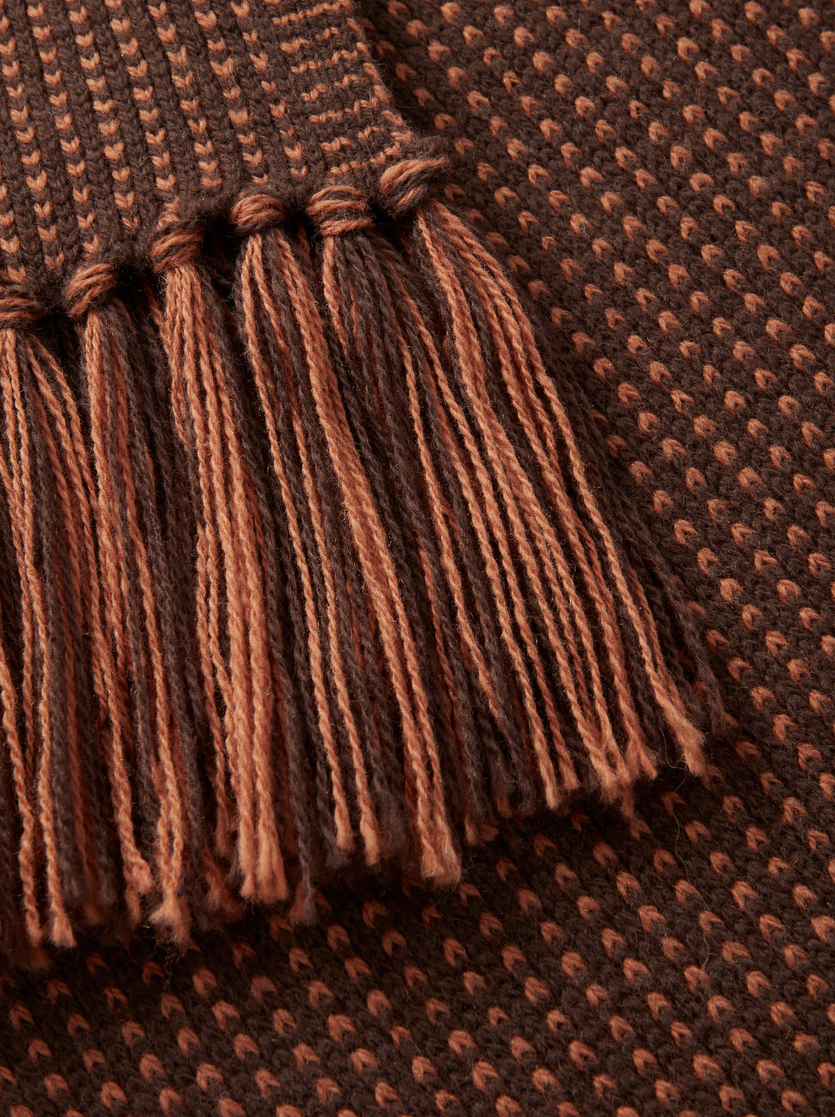 Aubin Chocolate Mix Long Textured Scarf | Scarf