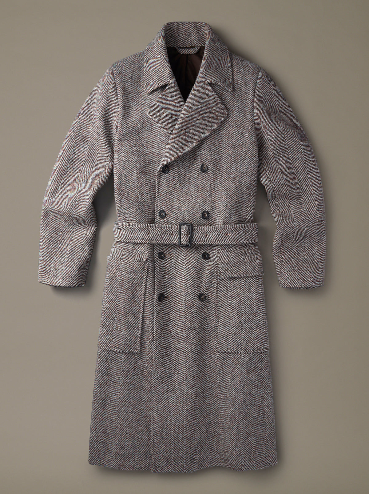 Aubin Herringbone Ben Cobb Wool Coat | Outerwear