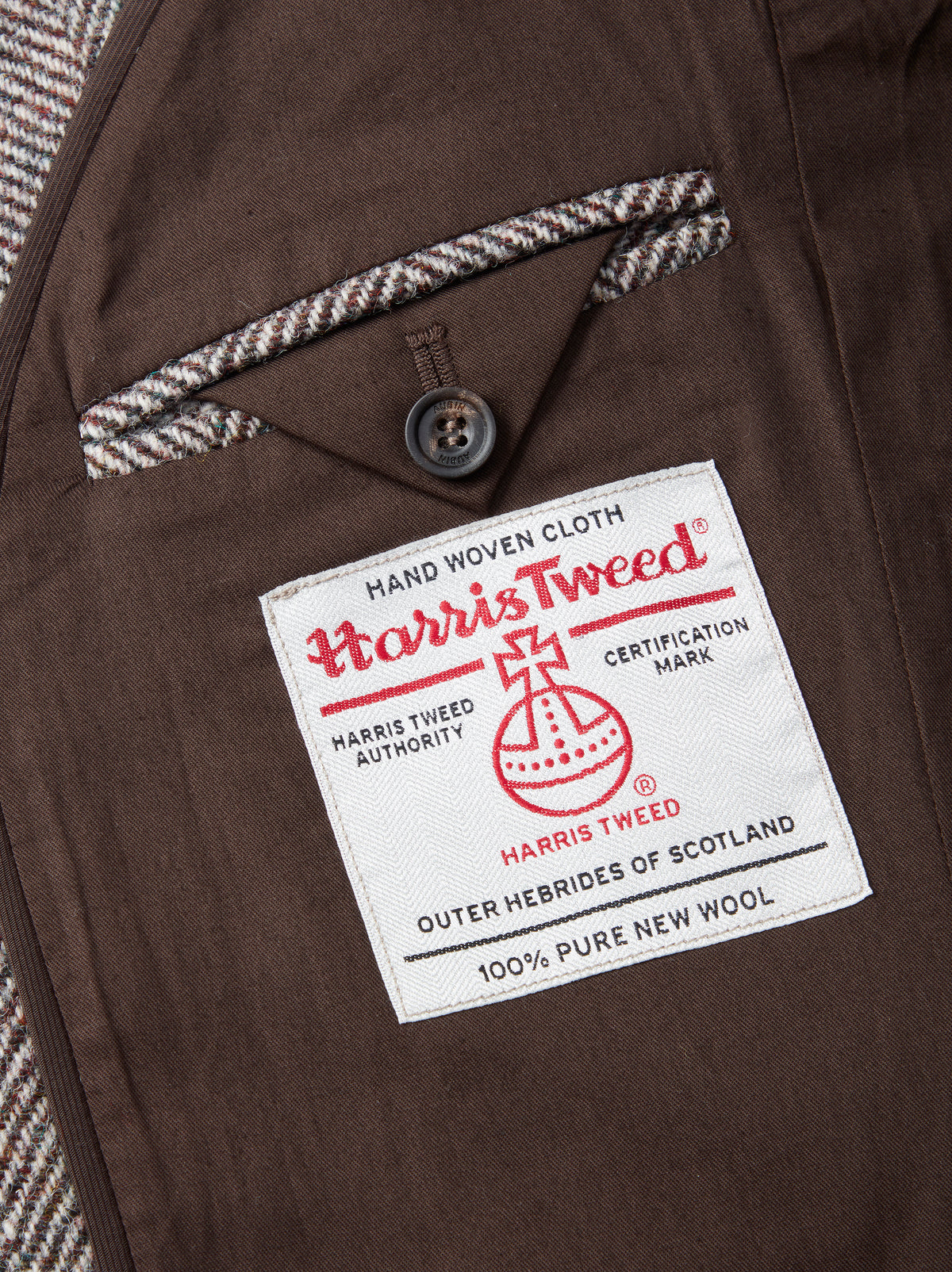 Aubin Herringbone Harris Tweed Wool Coat | Outerwear