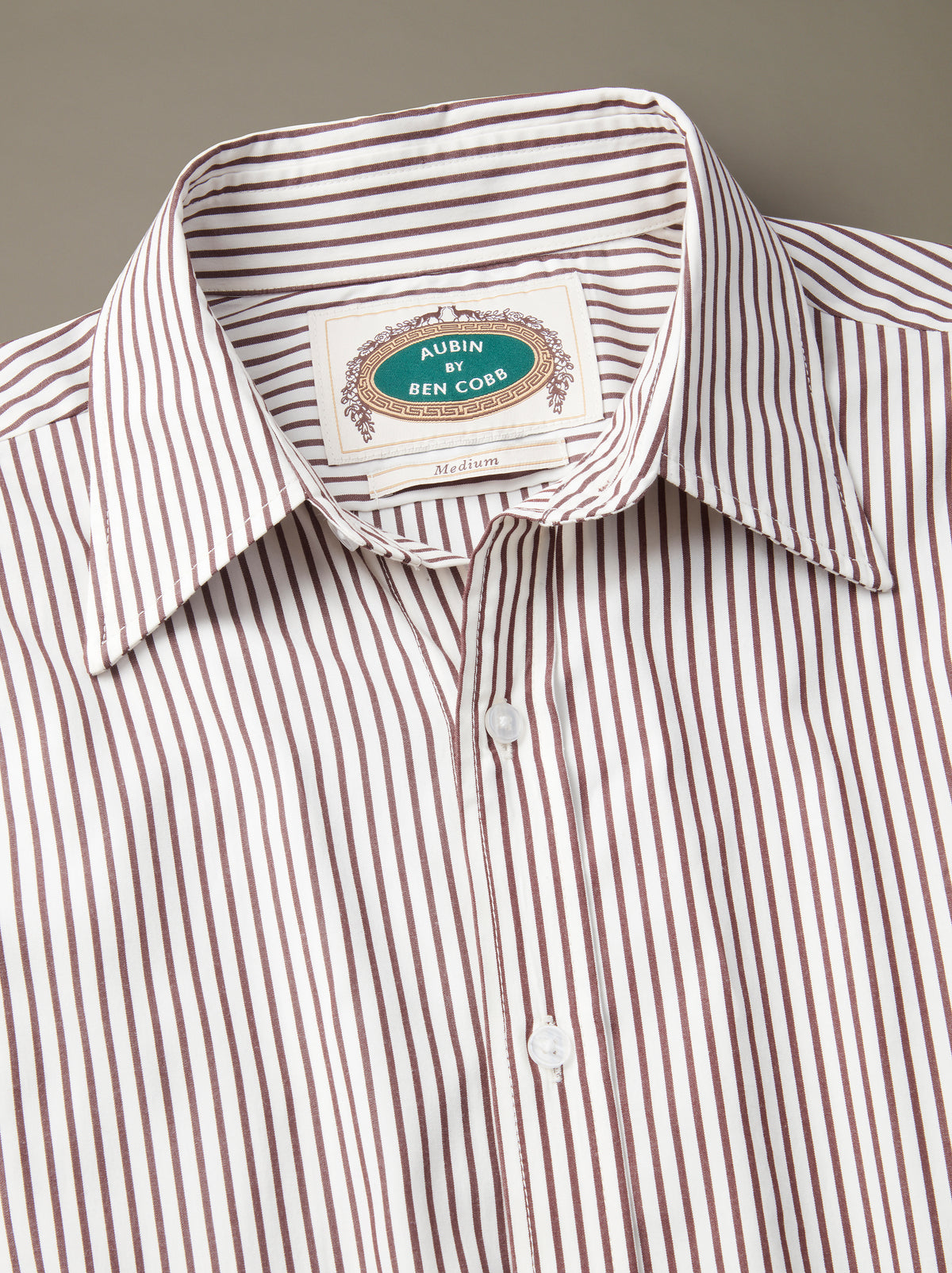 Aubin Chocolate Stripe Formal Shirt | Formal Shirt