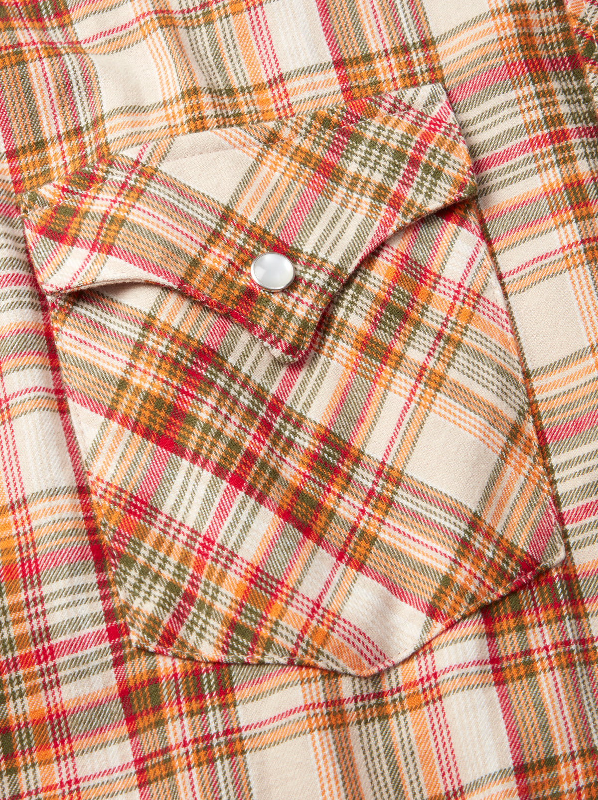 Aubin Orange Check Western Check Shirt | Checked Shirt