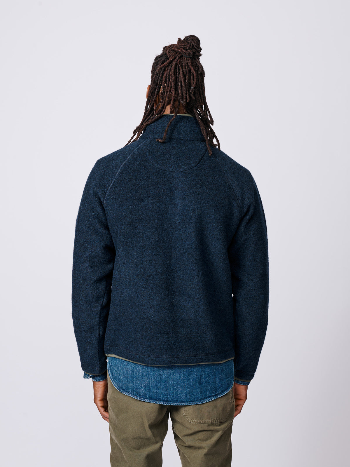 Aubin Navy Bodmin Zip Neck Fleece | Fleece