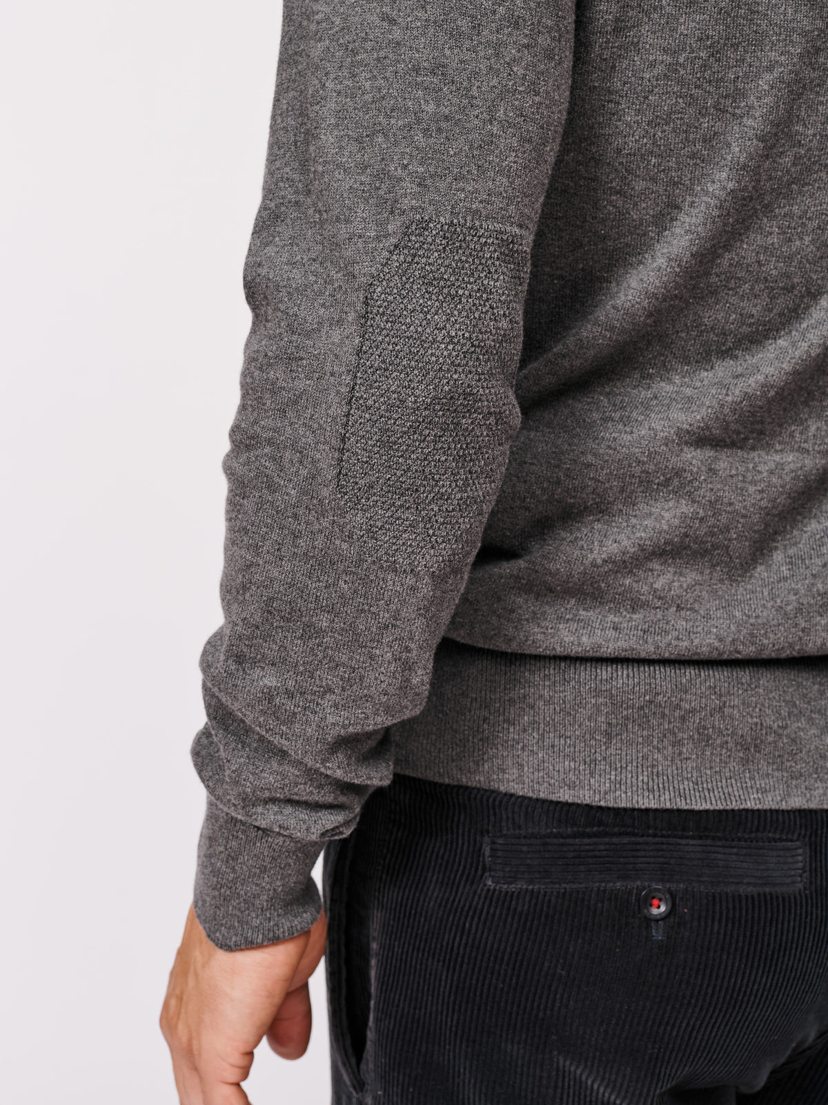 Aubin Charcoal Bonby Cotton Zip Neck | Zip Neck