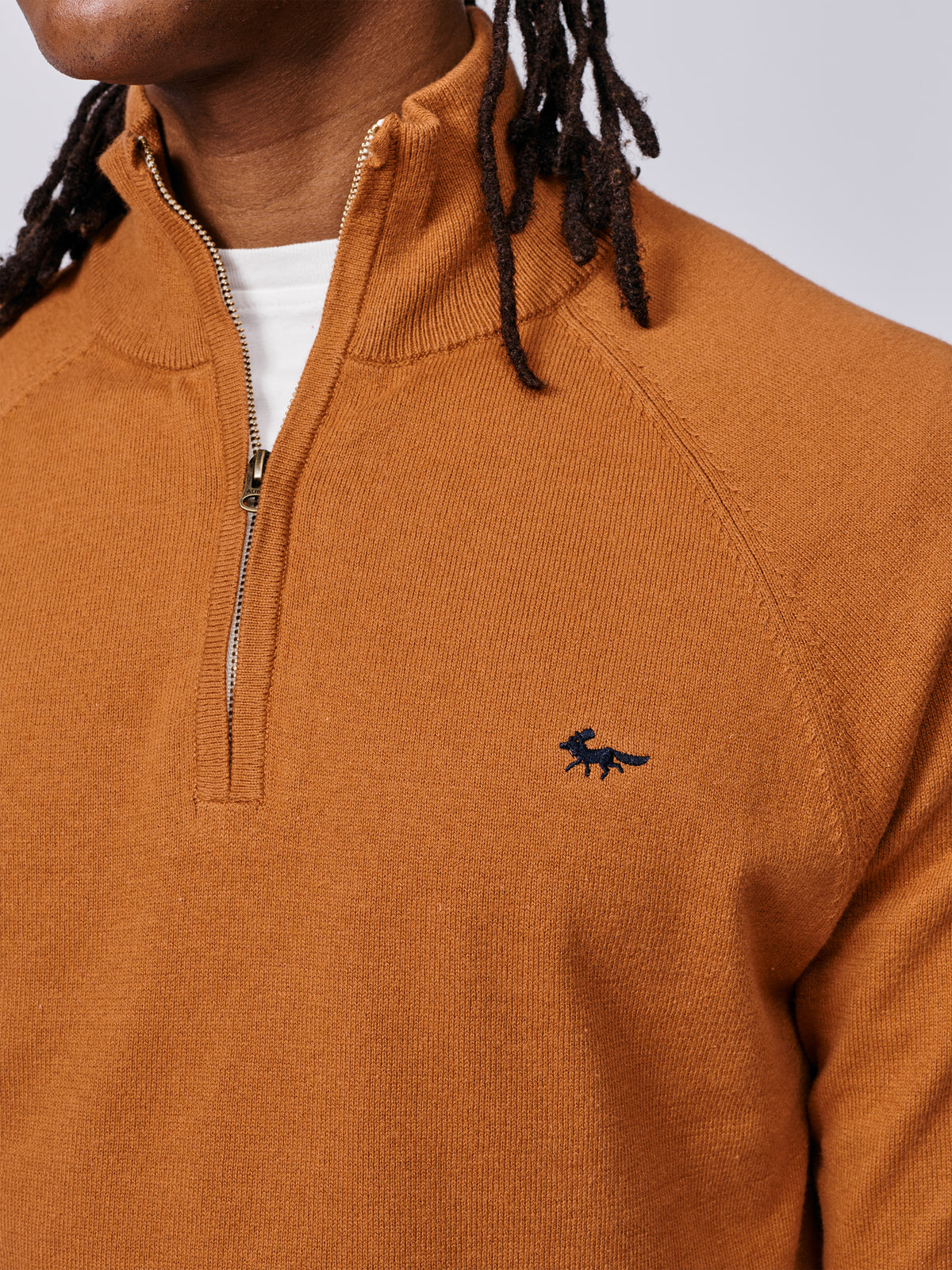 Aubin Ginger Bonby Cotton Zip Neck | Zip Neck