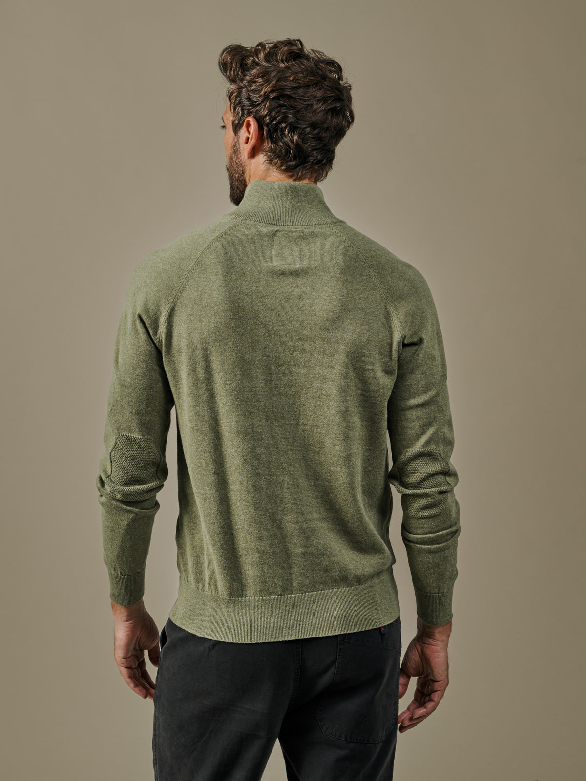 Aubin Sage Bonby Cotton Zip Neck | Zip Neck