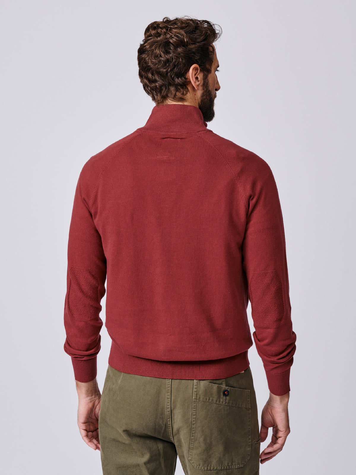 Aubin Rust Bonby Cotton Zip Neck | Zip Neck