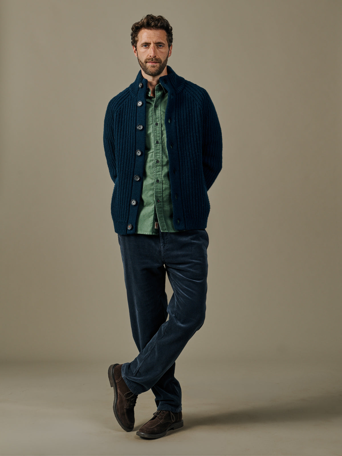 Aubin Navy Boyds Button Through Cardigan | Cardigan