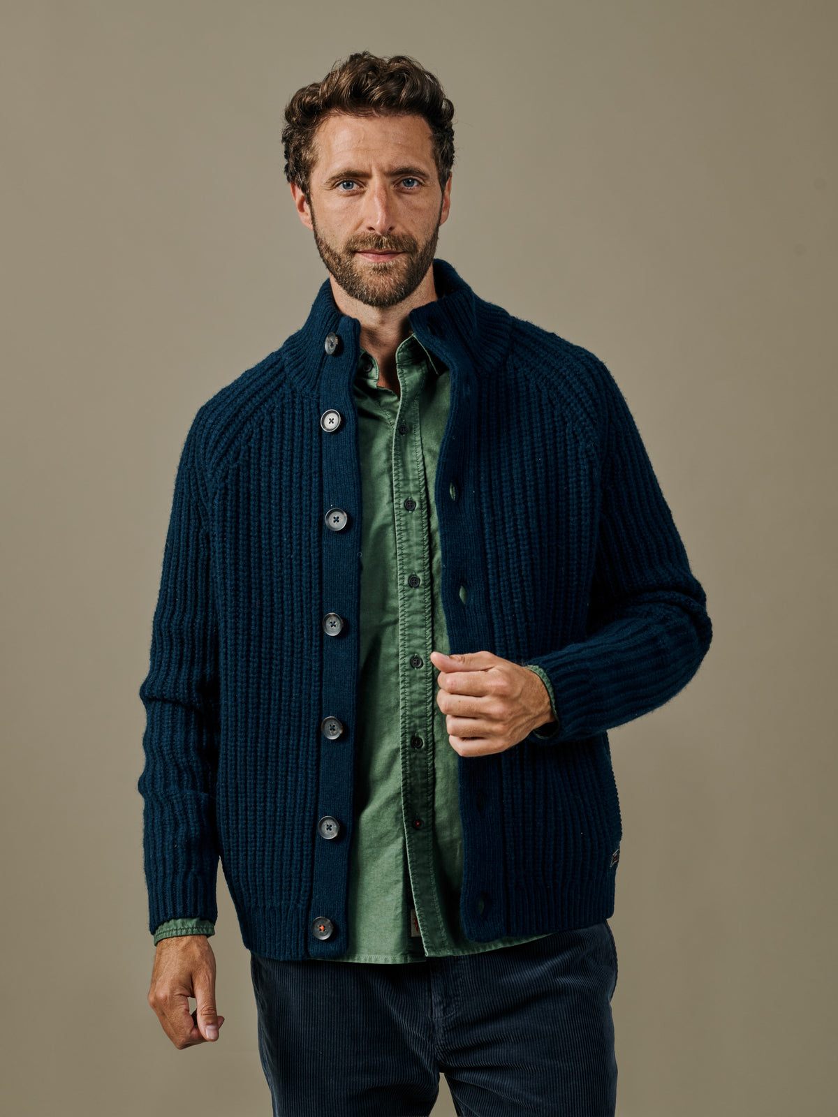 Aubin Navy Boyds Button Through Cardigan | Cardigan