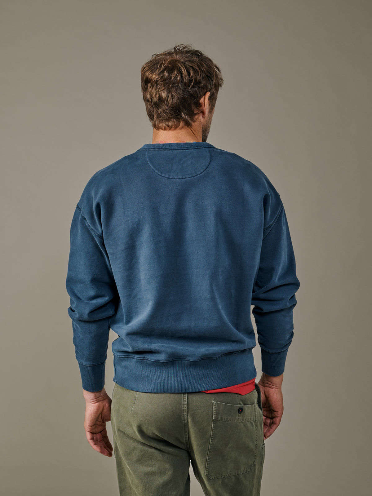 Aubin Navy Brandon Crew Neck Sweat | Crew Neck
