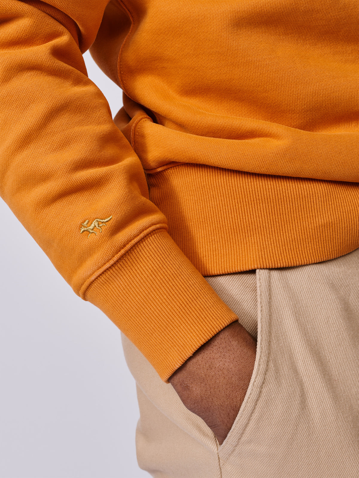 Aubin Washed Orange Brandon Crew Neck Sweat | Crew Neck