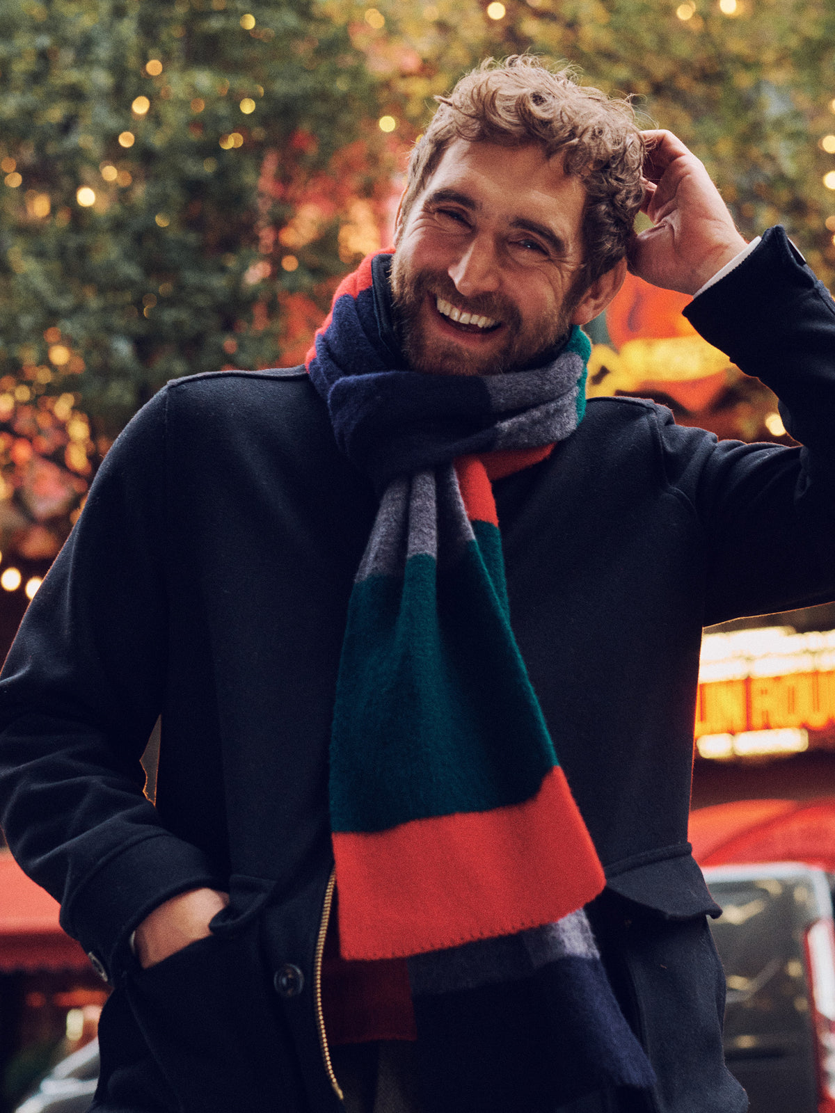 Aubin Multi Stripe Baker Striped Scarf | Scarf