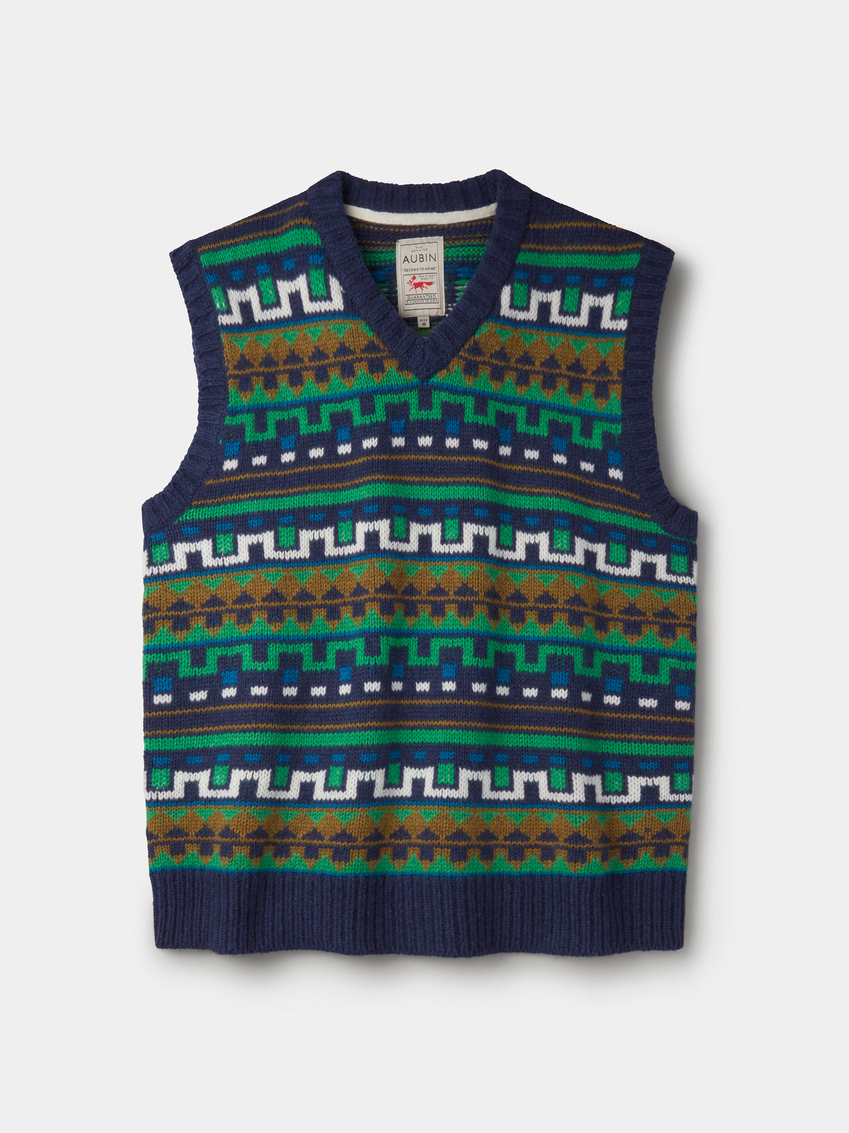 Aubin Fairisle Beechway Merino Tank Top | Slipover